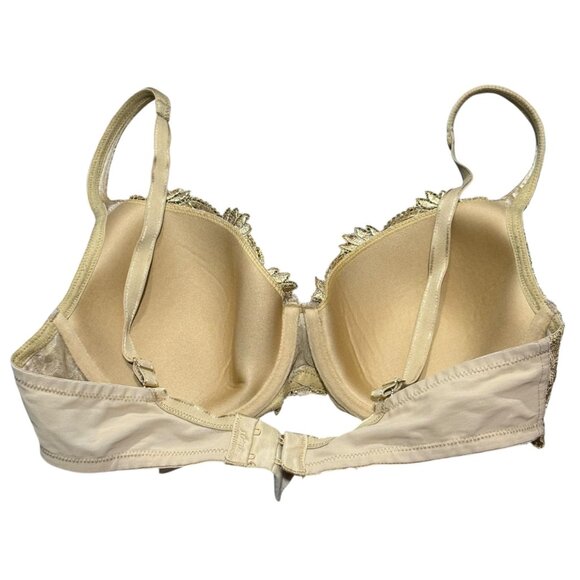 Gold Lace Push-Up Bra With Crystal Accent 34C Soma - Picture 2 of 5